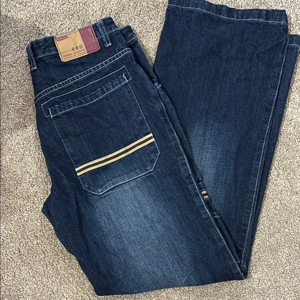 Men's Relaxed Denim Jeans - Deep Blue